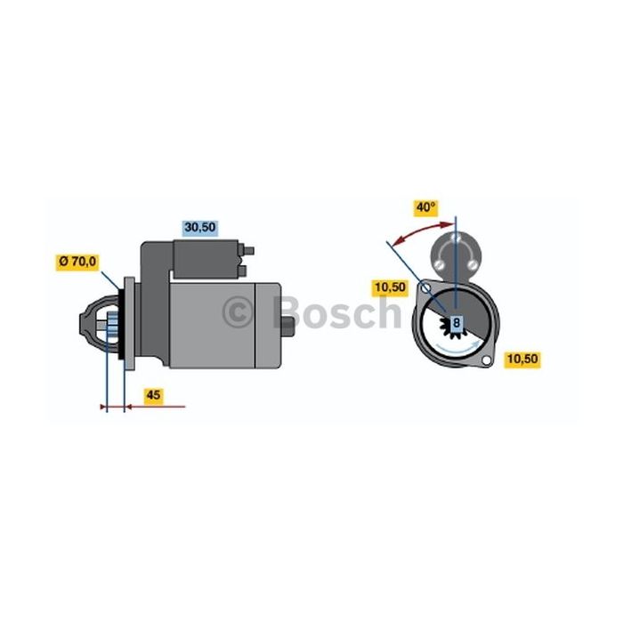 Bosch 0986012290 Starter Nissan / Datsun Cherry