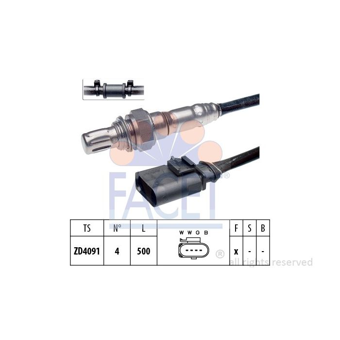 Facet 108072 Lambda sensor Audi / Seat / Skoda / Volkswagen