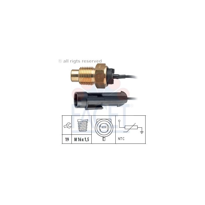 Facet 73158 Coolant temperature sensor Fiat